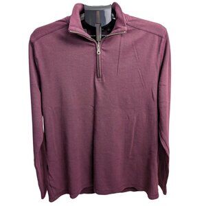 Apt. 9 Men's Burgundy Quarter-Zip Pullover, Size Large